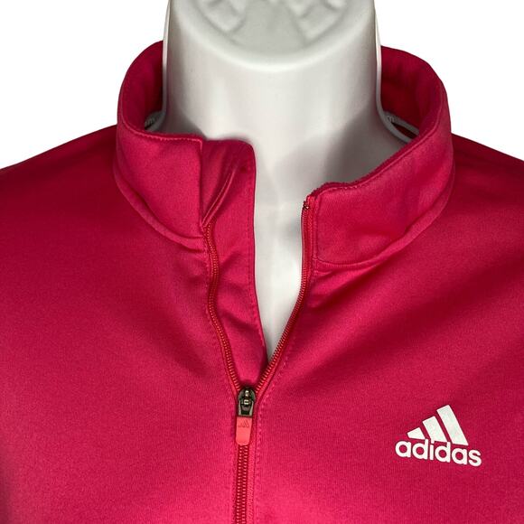 Adidas Formotion Climawarm Response Small 1/4 Zip Women’s Pink Fleece Pullover - Picture 9 of 16